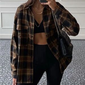 12th Tribe Fireside Mocha Plaid Flannel